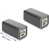 Delock RJ45 Coupler Female to Female Cat.6A Shielded Black
