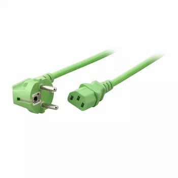 EFB Elektronik Power Cord Schuko 90° - C13 180°, Green, 1.8 m, 3 x 0.75 mm²