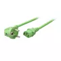 EFB Elektronik Power Cord Schuko 90° - C13 180°, Green, 1.8 m, 3 x 0.75 mm²