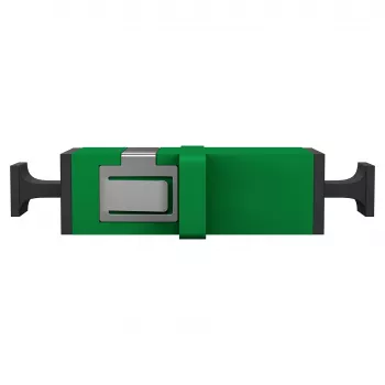 EFB Elektronik SC/APC Simplex Single Mode Fiber Optic Coupler with Shutter, Green, Zirconia Ceramic Sleeve