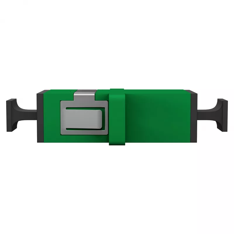 EFB Elektronik SC/APC Simplex Single Mode Fiber Optic Coupler with Shutter, Green, Zirconia Ceramic Sleeve