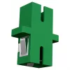 EFB Elektronik SC/APC Simplex Single Mode Fiber Optic Coupler with Shutter, Green, Zirconia Ceramic Sleeve