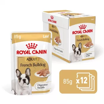ROYAL CANIN French Bulldog Adult Digestive Health Loaf Box - Wet Dog Food - 12x85g