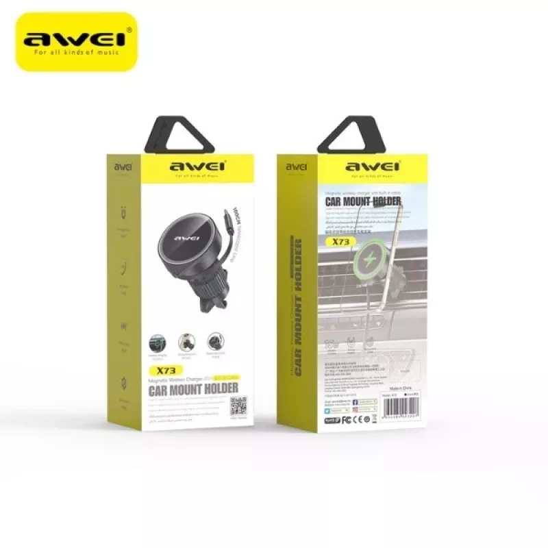 AWEI MagSafe X73 Car Holder Air Vent Mount Black