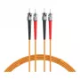 EFB Elektronik ECOFIBER Duplex ST-ST OM1 Fiber Optic Patch Cable, 3m, LSZH, Orange, 3.0mm