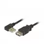 EFB-ELEKTRONIK USB 2.0 Extension Cable A (Angled) - A Male to Female, 3.0m, Black, Classic