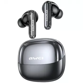 AWEI T229 ANC AI True Wireless Earbuds with Real-Time Translation, Active Noise Cancellation, Bluetooth 5.0, IPX4, Up to 20h Battery Life, Black