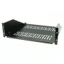 EFB-Elektronik 19 inch 3U Fixed Shelf, Depth 450 mm, Load Capacity 36 kg, RAL9005 (Jet Black)