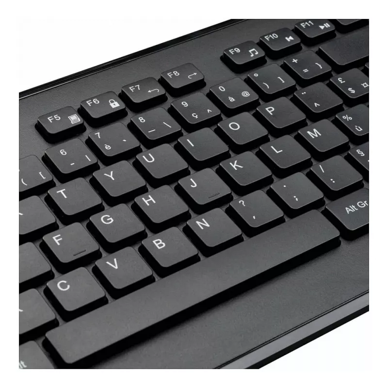 Targus AKM610FR Wireless Keyboard and Mouse Combo - Full Size - AZERTY - French Layout - Black