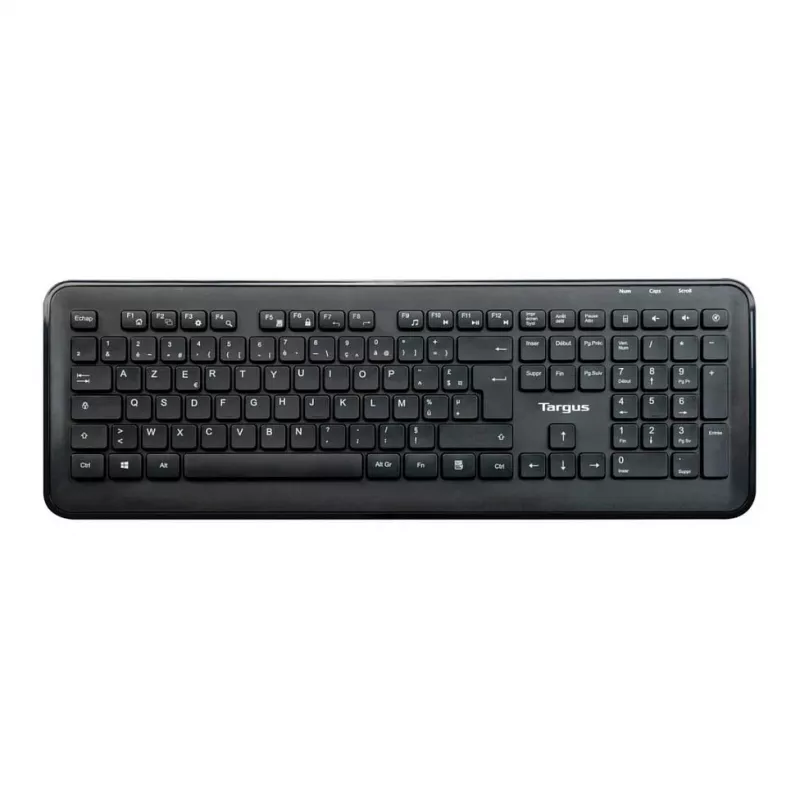 Targus AKM610FR Wireless Keyboard and Mouse Combo - Full Size - AZERTY - French Layout - Black