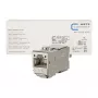 METZ CONNECT C6Amodul 180° RJ45 Keystone Module Cat.6A STP (12-Pack) - Metallic