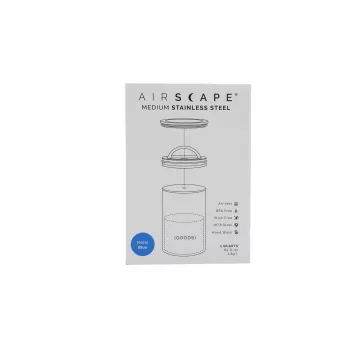Airscape® Stainless Steel Aroma Container Medium, Matte Blue