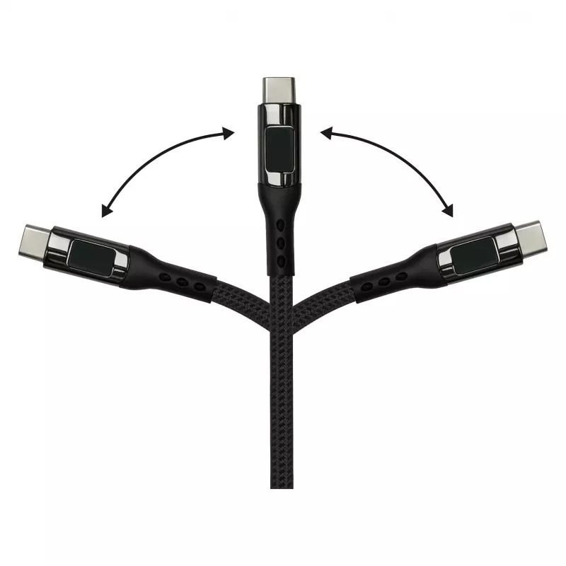 Good Connections USB 2.0 Charging and Data Cable 100W with Digital Display USB-C to USB-C 1m Black