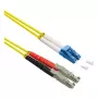 ROLINE Fiber Optic Patch Cable Duplex 9/125µm OS2, LSH APC / LC UPC, LSOH, Yellow, 2 m