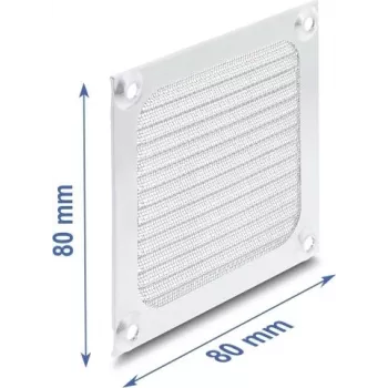 Delock Fan Grill 80 x 80 mm Aluminium – Fan Dust Filter with Stainless Steel Filter Mesh (67456)