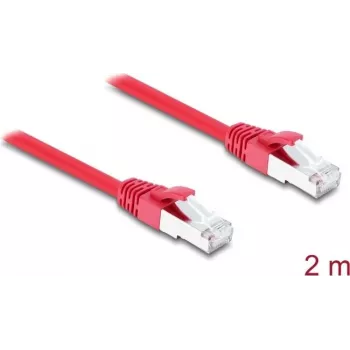 Delock RJ45 Network Cable Cat.6A S/FTP 2 m Red (81185)