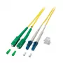 EFB Elektronik ECOFIBER Duplex Patch Cable LC-SC/APC OS2 G652D, 2 m, LSZH 2 mm, Yellow (O0362.2)