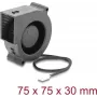 Delock Radial Blower Fan 12 V DC 75 x 75 x 30 mm with 3-Pin Fan Connector, Black (67495)