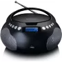 Lenco SCD-331BK Portable CD Radio with Bluetooth, USB, FM Radio, LCD Display, Black