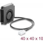 Delock Blower Fan 12 V DC 40 x 40 x 10 mm with 3-Pin Fan Connector, Black (67488)