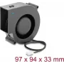 Delock Blower Fan 12 V DC 97 x 94 x 33 mm with 3-Pin Fan Connector, Black (67496)
