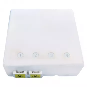 EFB Elektronik FTTH Box for 4 SC-S or LC-D Couplings 80x80 with Cable Guide, Shrink Version