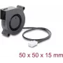 Delock Radial Fan / Blower Fan 12 V DC 50 x 50 x 15 mm with 3-Pin Fan Connector, Black (67490)