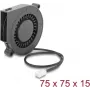 Delock Radial Fan / Blower 12 V DC 75 x 75 x 15 mm with 3-Pin Fan Connector, Black (67493)