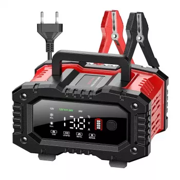 EXTRALINK Intelligent Car Battery Charger with Repair Mode AGM 12V 24V 20A