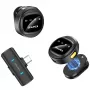 AWEI MK3 Duo Wireless Lavalier Microphone Black
