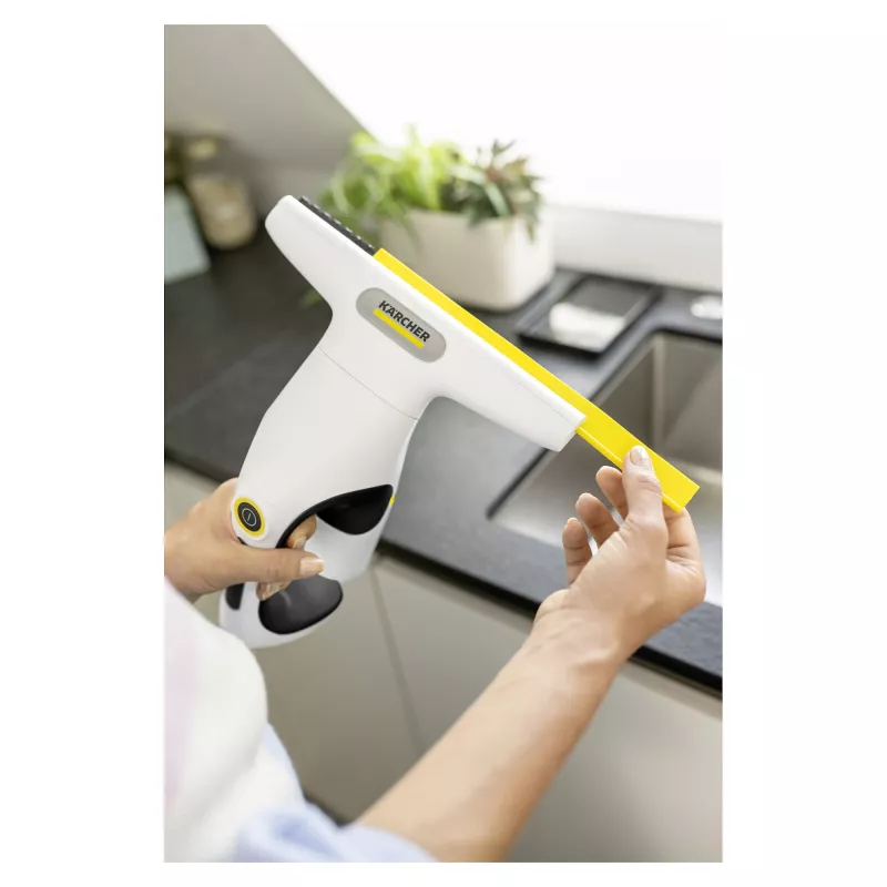 Kärcher WV 1 Compact Care Window Vacuum Cleaner, Lithium-Ion, 25 min Runtime, 100 ml Tank, Yellow/Black