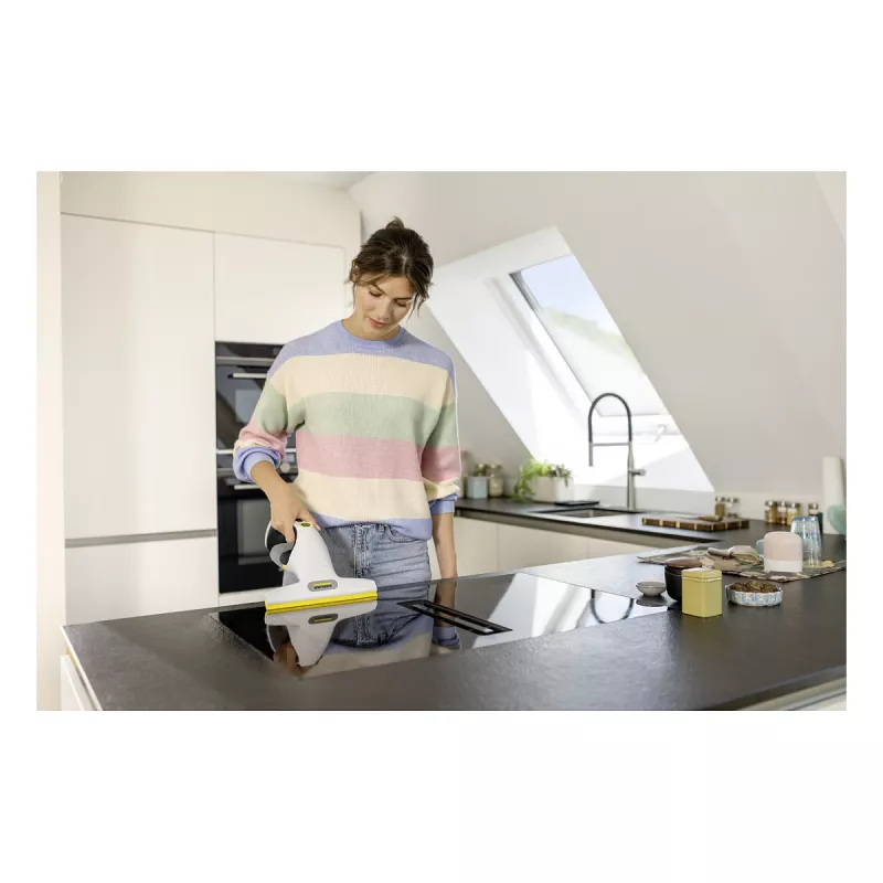 Kärcher WV 1 Compact Care Window Vacuum Cleaner, Lithium-Ion, 25 min Runtime, 100 ml Tank, Yellow/Black