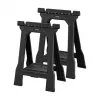 STANLEY Rack-horse Junior 2 pcs. Sawhorse Twin Pack, 360 kg Load Capacity, Foldable, Black/Yellow