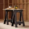 STANLEY Rack-horse Junior 2 pcs. Sawhorse Twin Pack, 360 kg Load Capacity, Foldable, Black/Yellow