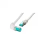 EFB Elektronik MK6001W.3G Cat.6a S/FTP RJ45 Patch Cable, Angled/Straight, 3m, Grey