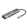 TB USB-C to RJ45 Gigabit Ethernet Adapter with 3x USB-A 3.0 and USB-C PD 100W, Space Grey