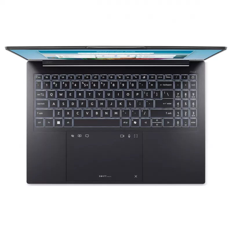 Acer Swift Go 16 AI OLED SFG16-I71-77NZ Laptop, Intel Core Ultra 7 355, 16GB LPDDR5X, 512GB SSD, 16 inch 3.2K OLED, Windows 11 Home, German Keyboard