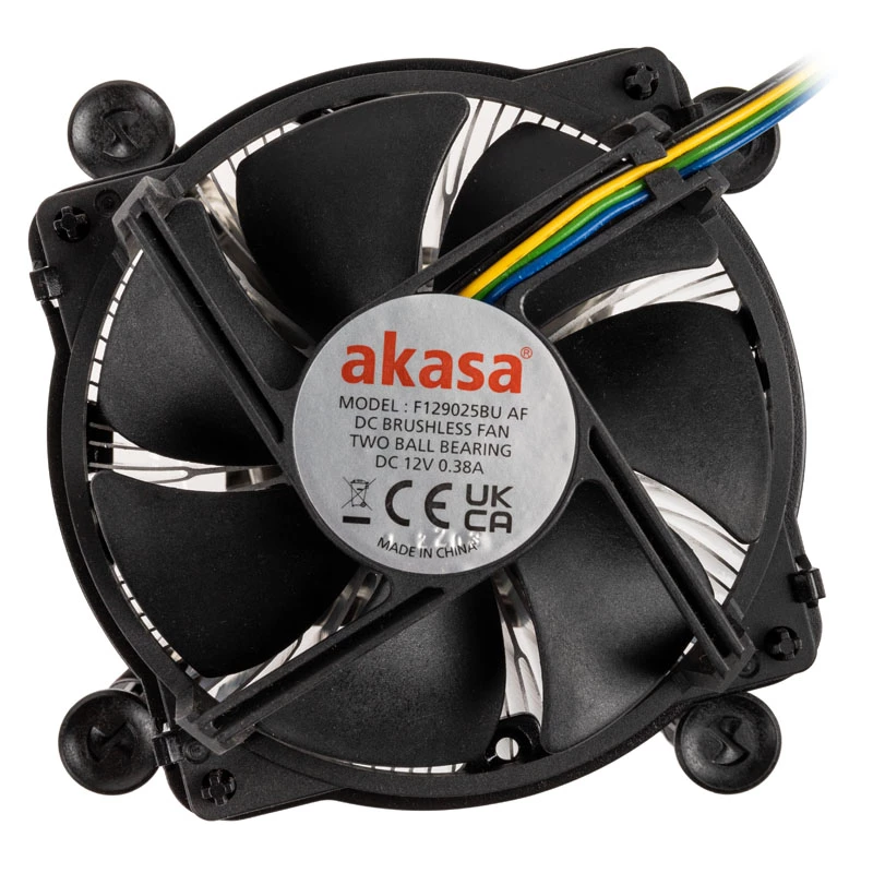 Akasa AK-CC6606BP01 Low Profile CPU Cooler - Socket LGA 1700, 63.2mm High, 92mm Fan, Black