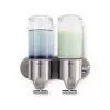 Simplehuman BT1028 Double Dispenser with Wall Mount, Brushed Stainless Steel