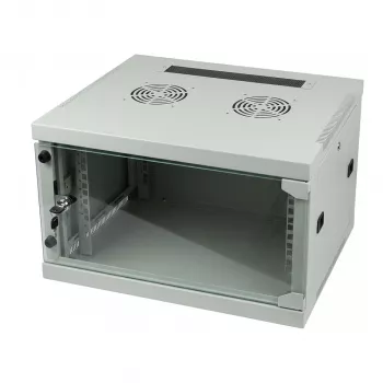 ALLNET 19 inch Wall-Mounted Housing 6U 1-Piece Light Grey SMQ Series