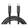 GoodConnections USB-C 4.0 (ST-ST) 1m Braided Cable 100W 8K 30Hz Anthracite