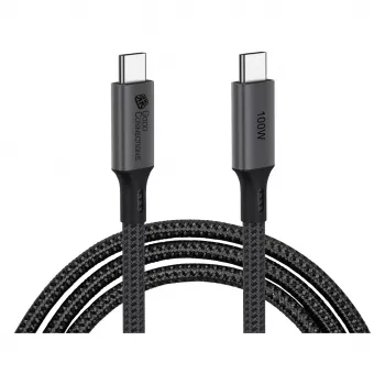 GoodConnections USB-C 4.0 (ST-ST) 1m Braided Cable 100W 8K 30Hz Anthracite