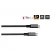 GoodConnections USB-C 4.0 (ST-ST) 1m Braided Cable 100W 8K 30Hz Anthracite