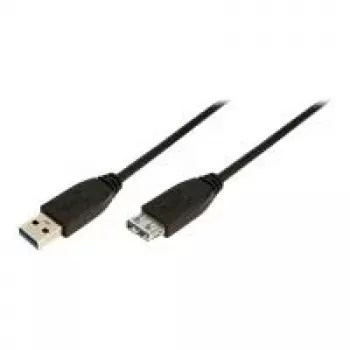 LogiLink USB 3.0 Extension Cable - USB Type A Male to USB Type A Female - 1 m - Black