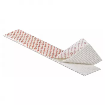 VELCRO Brand Heavy Duty Self-Adhesive Hook and Loop Tape, White, 50mm x 1m