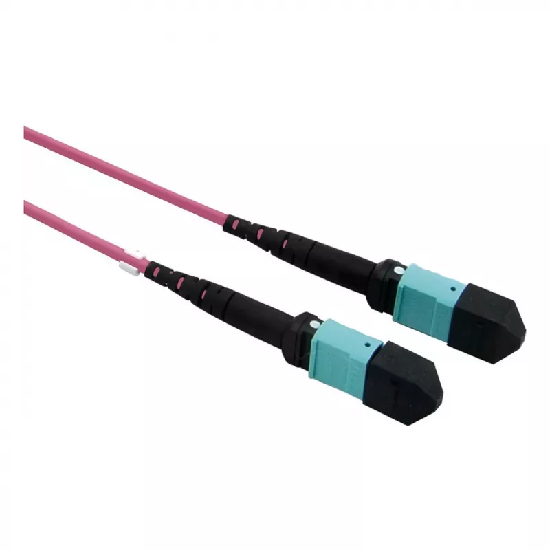 VALUE MPO Trunk Cable OM4 12 Fibers 10 m Type B LSZH Aqua