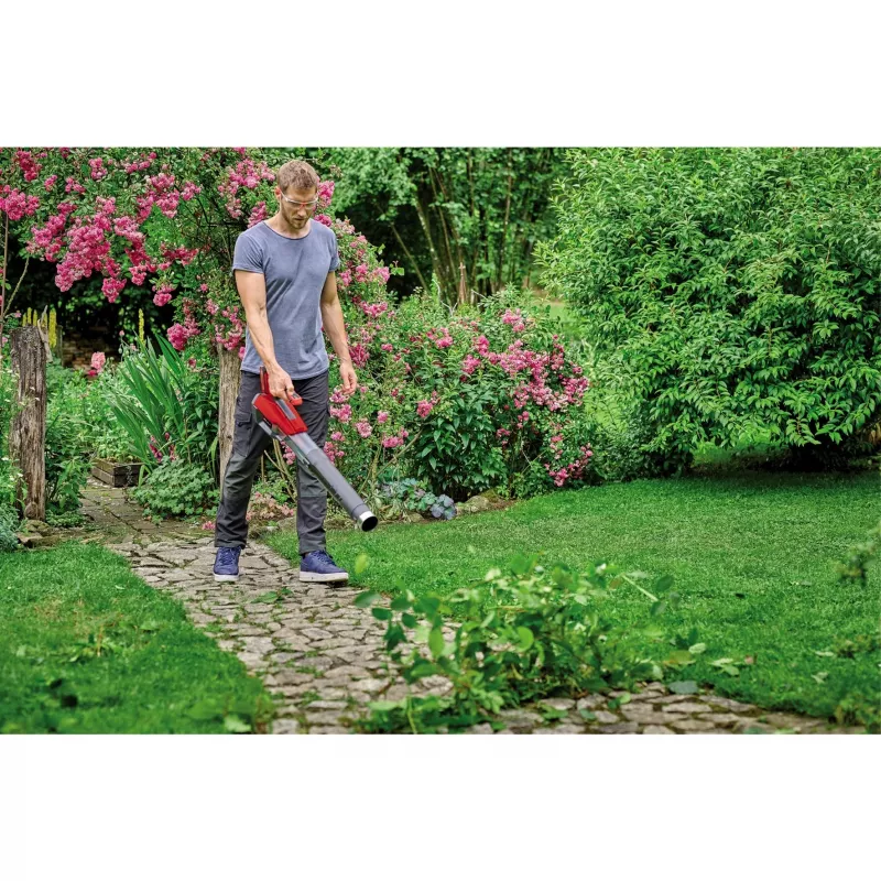 Einhell GP-LB 18/200 Cordless Leaf Blower 200 km/h, Brushless Motor, Power X-Change, Black/Red/Silver