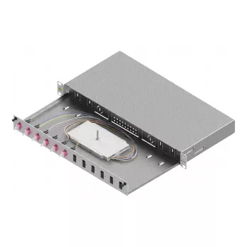 ZVK Easylan Basic LSB1A224 Fiber Optic Splice Enclosure 1U 6x LC-Duplex OM4
