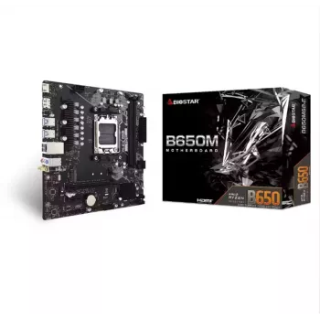 BIOSTAR B650MS2-E Motherboard, AMD AM5, DDR5, Micro ATX