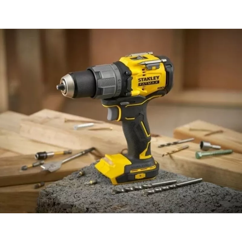 STANLEY FATMAX SFMCD726D2T 18V Brushless Cordless Combi Drill (2x 2.0Ah Batteries, Charger, TSTAK Case)